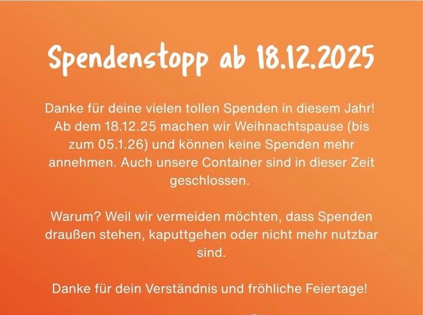 Spendenstopp